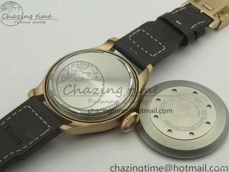 MIROTIME 0331 Big Pilot IW510301 Satin-Polished RG YLF Best Edition Black Dial On Leather Strap A Flexible 7222